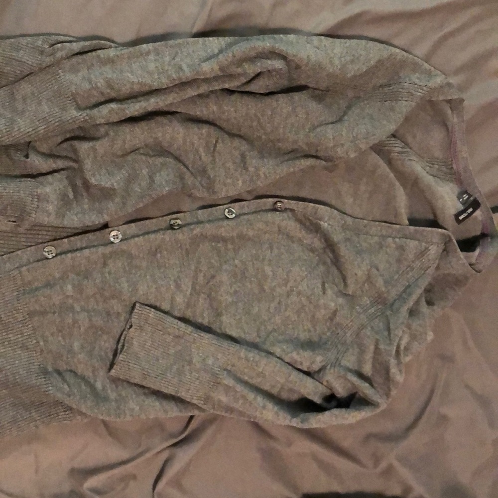 Gray cardigan